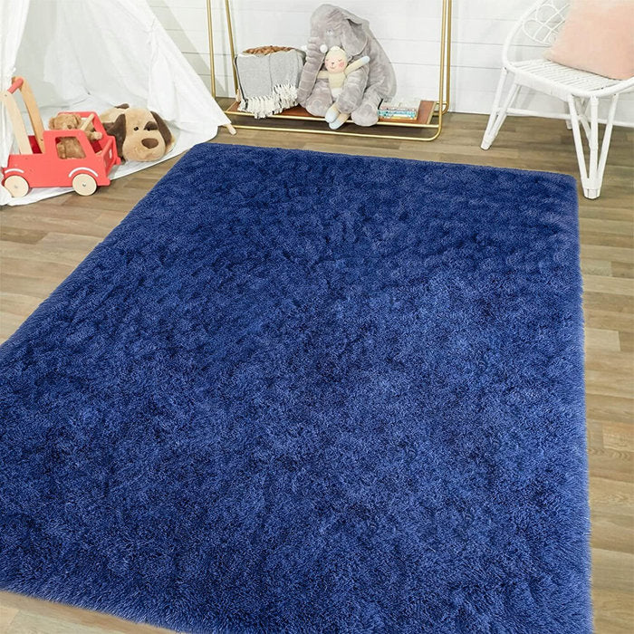 Shahen Performance Light Navy Rug, Rectangle 6' x 9'