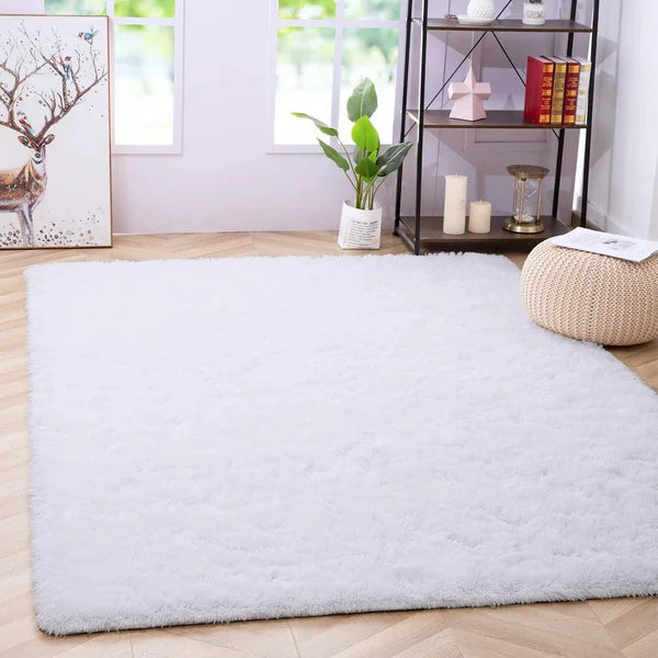 Shahen Shag Performance White Rug 6 x 9