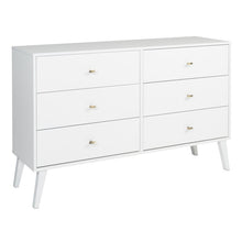 Load image into Gallery viewer, Shamar Mid Century Modern 6 Drawer Double Dresser #CR1003
