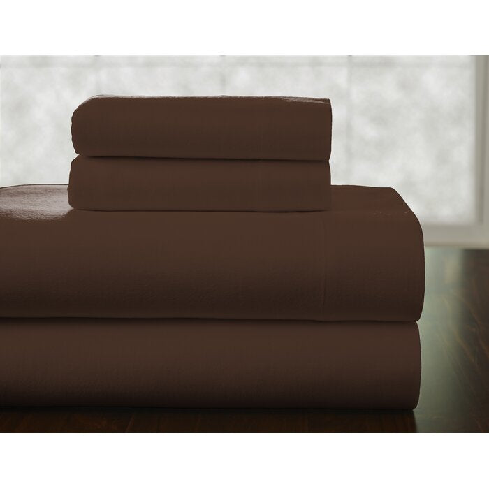 Shannock 100% Cotton Flannel Chestnut Sheet Set Twin - (1594ND)