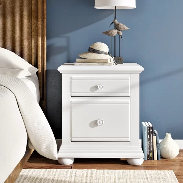 Shapiro 27'' Tall 2 - Drawer Nightstand in White