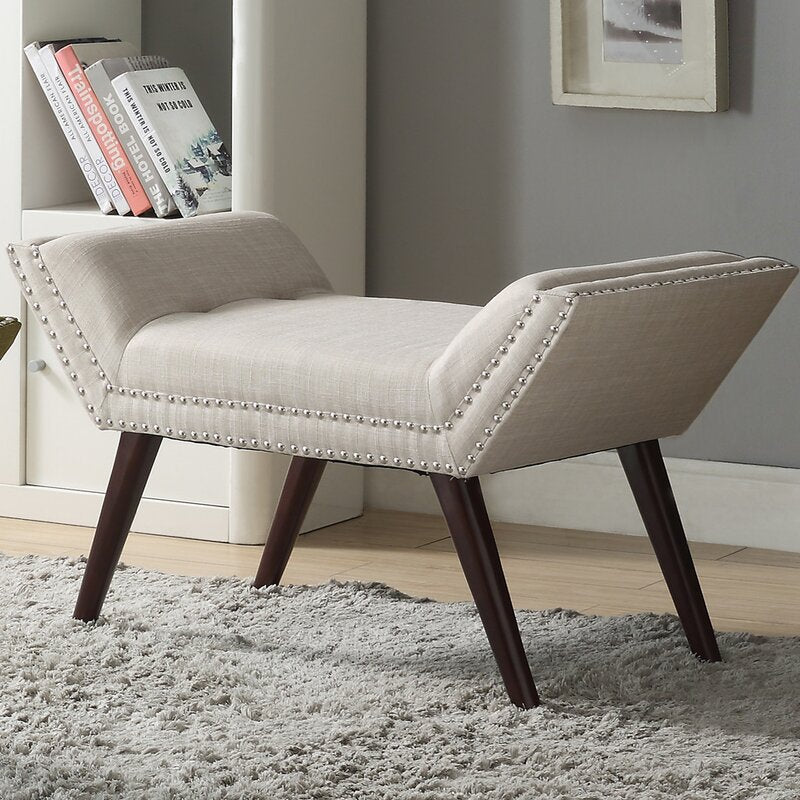 Beige Sharonville Upholstered Bench 844AH