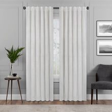 Load image into Gallery viewer, Sharron Max Blackout Rod Pocket Single Curtain Panel in Snow (Set of 2) #ND1143
