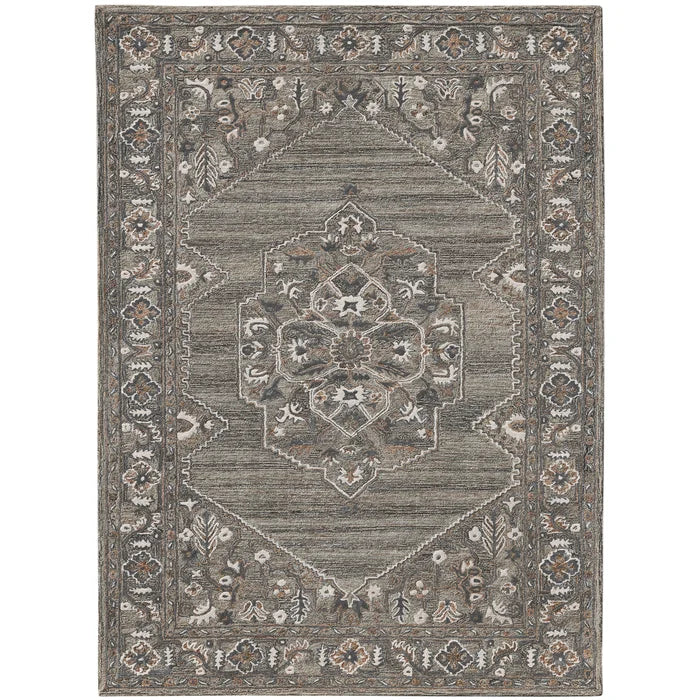 Rectangle 2' x 3' Shawsheen Handmade Tufted Brown/Gray Rug
