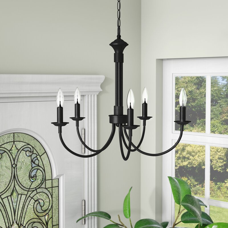 Shaylee 5 - Light Candle Style Empire Chandelier 4590RR