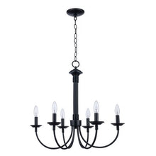 Load image into Gallery viewer, Shaylee 6 - Light Candle Style Empire Chandelier Black 558CDR
