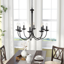 Load image into Gallery viewer, Black Shaylee Candle Style Empire Chandelier 2944AH

