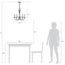 Load image into Gallery viewer, Black Shaylee Candle Style Empire Chandelier 2944AH
