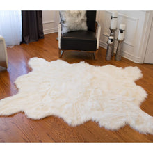 Load image into Gallery viewer, Shayne Faux Sheepskin Off White Area Rug 1197AH
