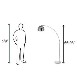 Shearwater 67" Arched Floor Lamp in Black MR70