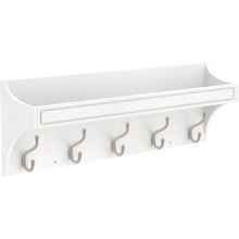 Load image into Gallery viewer, Sheetz 27.9&#39;&#39; Wide 5 - Hook Wall Mounted Coat Rack in White
