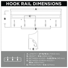 Load image into Gallery viewer, Sheetz 27.9&#39;&#39; Wide 5 - Hook Wall Mounted Coat Rack in White/Satin Nickel
