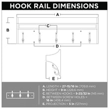 Load image into Gallery viewer, Sheetz 27.9&#39;&#39; Wide 5 - Hook Wall Mounted Coat Rack in White/Satin Nickel
