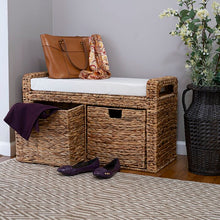 Load image into Gallery viewer, Sheilah Wicker Storage Bench #933HW
