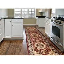 Load image into Gallery viewer, Shiflett Oriental Area Rug in Burgundy Red 2&#39; x 7&#39;2&quot;
