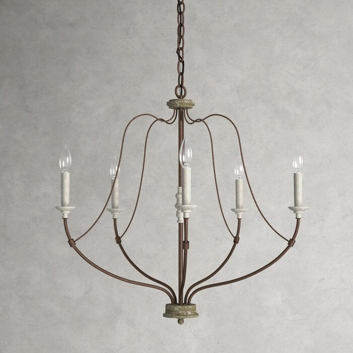 Shoshanna 5 - Light Dimmable Classic / Traditional Chandelier