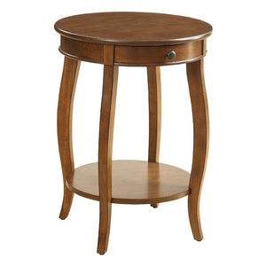 Walnut Shropshire 24'' Tall End Table with Storage
