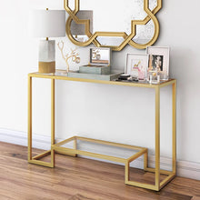 Load image into Gallery viewer, Gold Shumake Console Table
