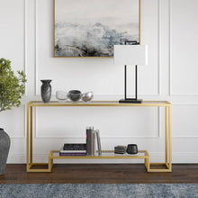 Load image into Gallery viewer, Gold Shumake Console Table
