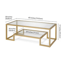 Load image into Gallery viewer, Shumake Frame Coffee Table with Storage 17 x 45 x 20
