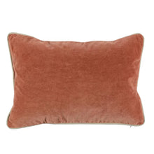 Load image into Gallery viewer, Terra Cotta Shyanne Rectangular Velvet Pillow Cover &amp; Insert

