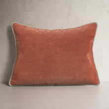 Load image into Gallery viewer, Terra Cotta Shyanne Rectangular Velvet Pillow Cover &amp; Insert
