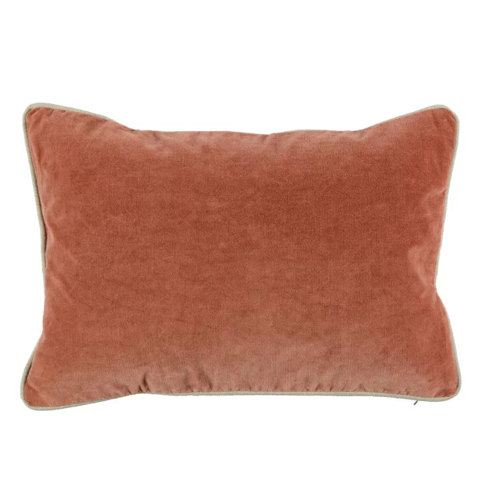 Terra Cotta Shyanne Rectangular Velvet Pillow Cover & Insert