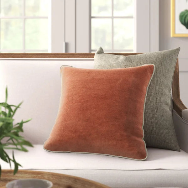 Shyanne Square Velvet Pillow Cover & Insert