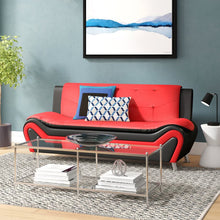 Load image into Gallery viewer, Sifford 74.5&quot; Wide Faux Leather Armless Sofa SB1732
