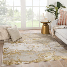 Load image into Gallery viewer, Silver Orchid Gregory Abstract Area Rug - 2'2" x 8' Runner - Gray/Gold
