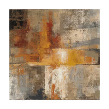 Load image into Gallery viewer, 35&quot; H x 35&quot; W x 2&quot; D Silver And Amber by Silvia Vassileva - Wrapped Canvas Print
