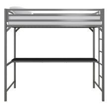 Load image into Gallery viewer, Simoneau Loft Bed with Desk Twin size, Silver - 748CE
