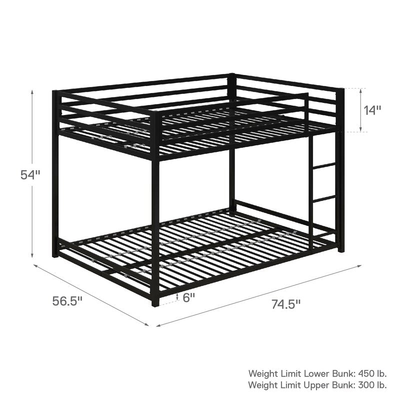 Simoneau bunk bed full over full on sale