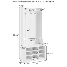 Load image into Gallery viewer, Simons Hall Tree with Bench and Shoe Storage OG427
