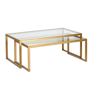 Ogrady 2 Piece Sled Nesting Tables Gold(2454RR)