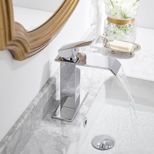 Single Hole Faucet Single-handle Bathroom Faucet with Drain Assembly