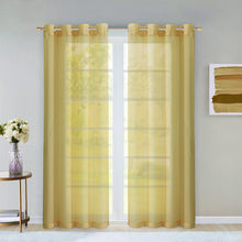 Load image into Gallery viewer, Gold Sirmans Solid Sheer Curtain Panels (Set of 4)
