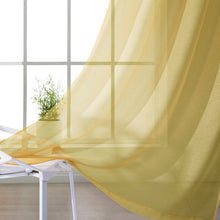 Load image into Gallery viewer, Gold Sirmans Solid Sheer Curtain Panels (Set of 4)
