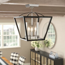 Load image into Gallery viewer, Skegness 3 - Light 11.75&#39;&#39; Lantern Geometric Semi Flush Mount
