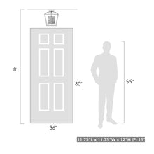 Load image into Gallery viewer, Skegness 3 - Light 11.75&#39;&#39; Lantern Geometric Semi Flush Mount
