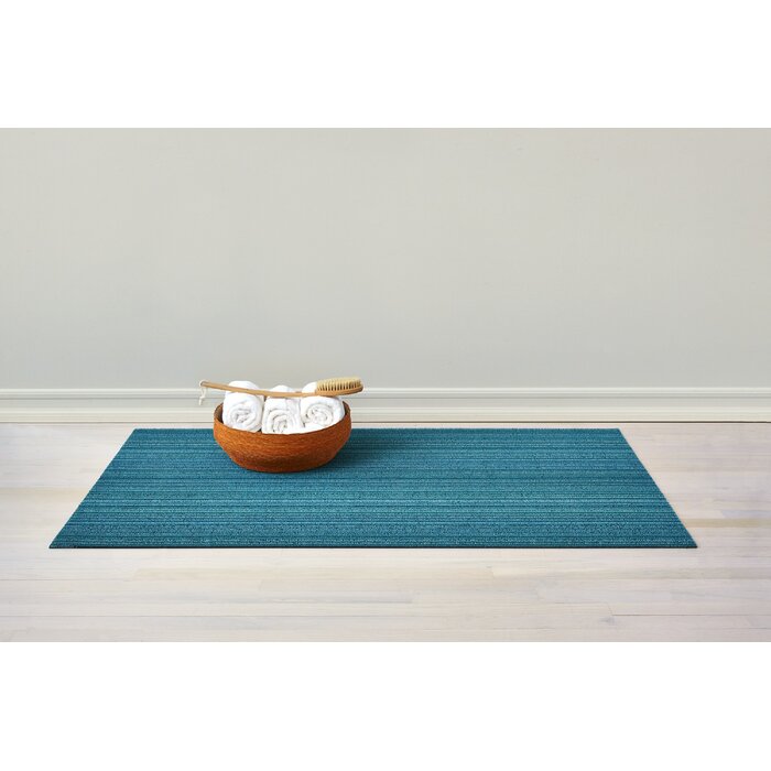 Skinny Stripe Shag Outdoor Door Mat, 2' x 3'