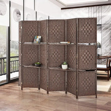 Load image into Gallery viewer, Brown Skyla 108'' W x 70.8'' H 6 - Panel Folding Room Divider

