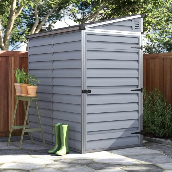 Skylight 4 ft. W x 6 ft. D Polycarbonate Lean-To Tool Shed