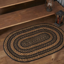 Load image into Gallery viewer, Slauson Geometric Handwoven Area Rug in Black/Tan 2&#39;10&quot; x 3&#39;
