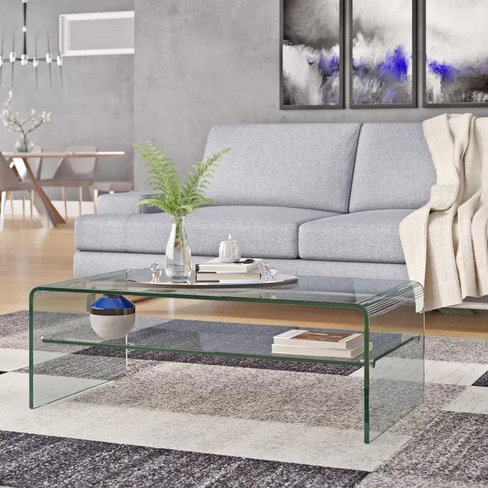 Sled Coffee Table with Storage, 14'' H x 39.5'' L x 21.7'' D