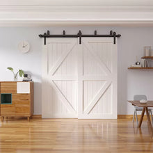 Load image into Gallery viewer, Sliding Double Bypass Double Door Barn Door Hardware Kit
