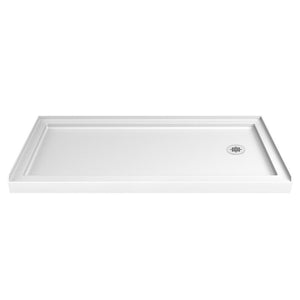 White SlimLine 60" x 32 Single Threshold Shower Base *As-IS* SB2202