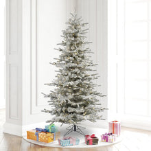 Load image into Gallery viewer, Slim Sierra Flocked Sierra Fir Slim Artificial Christmas Tree, 6.5&#39; H
