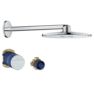 Chrome SmartActive Multi Function Fixed Shower Head with SpeedClean Nozzles (Part number: 26502000) (2 boxes) SB2218