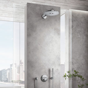 Chrome SmartActive Multi Function Fixed Shower Head with SpeedClean Nozzles (Part number: 26502000) (2 boxes) SB2218